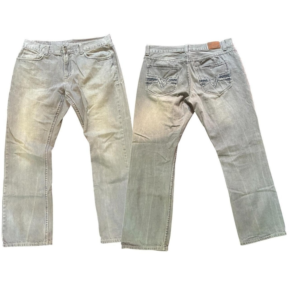 Fly Paper embroidered baggy jeans 36x32